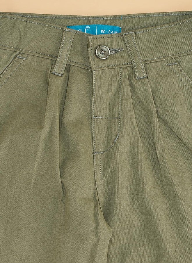 Yu Baby Boys YU Olive Trousers Regular Fit,Olive,18-24 M - Image 3