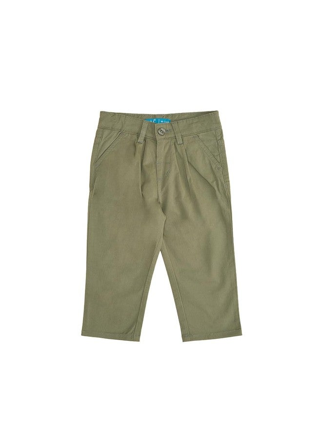 Yu Baby Boys YU Olive Trousers Regular Fit,Olive,18-24 M - Image 1