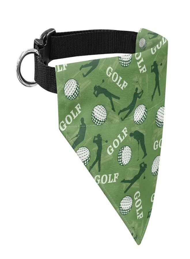 Howilath Summer Dog Bandana Golf Balls Green Pattern Dog Triangle Washable Scarf Pet Kerchief for Medium Large Dogs Pets -L - Image 3