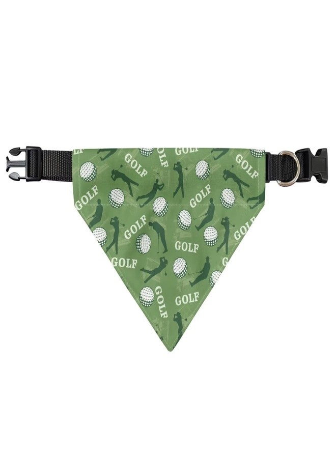 Howilath Summer Dog Bandana Golf Balls Green Pattern Dog Triangle Washable Scarf Pet Kerchief for Medium Large Dogs Pets -L - Image 4