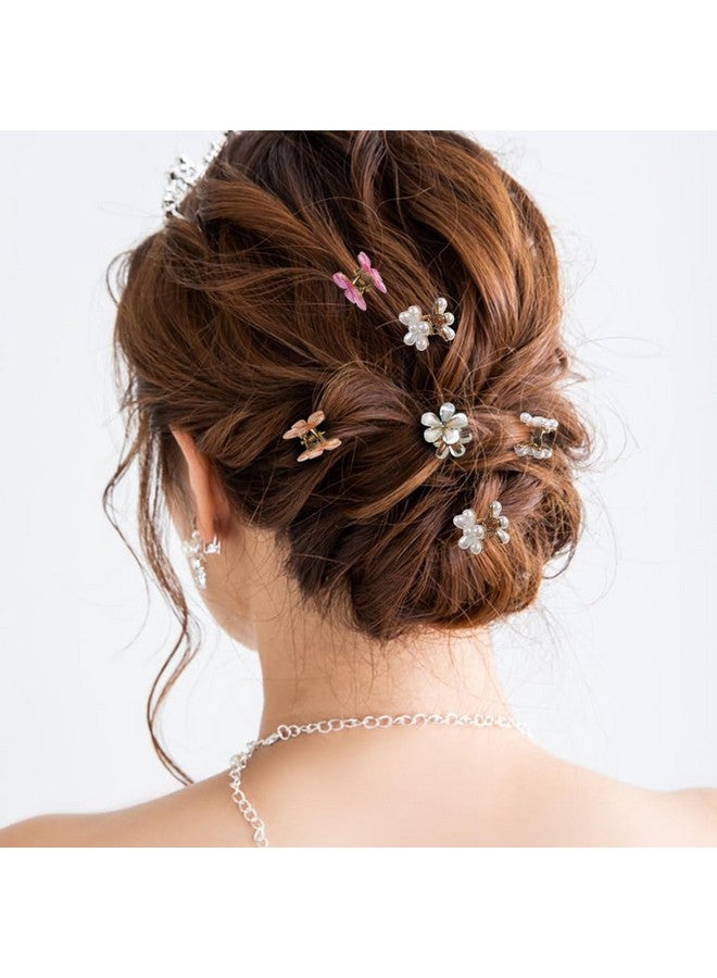 Lyflux Hair Accessories: Mini Pearl Flower Clips And Hair Clips For Girls, Women'S Hair Decoration (8 Colors) - Image 2