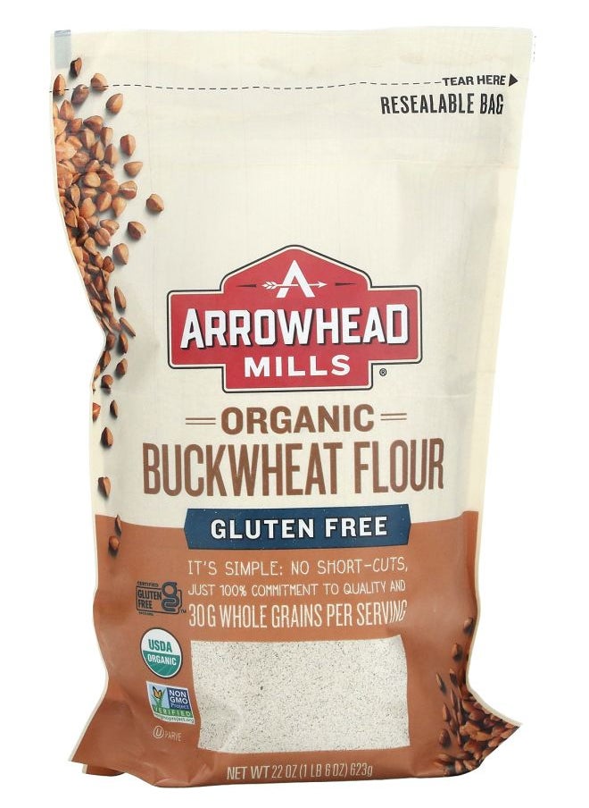 Arrowhead Mills Organic Buckwheat Flour Gluten Free 22 oz (623 g) 