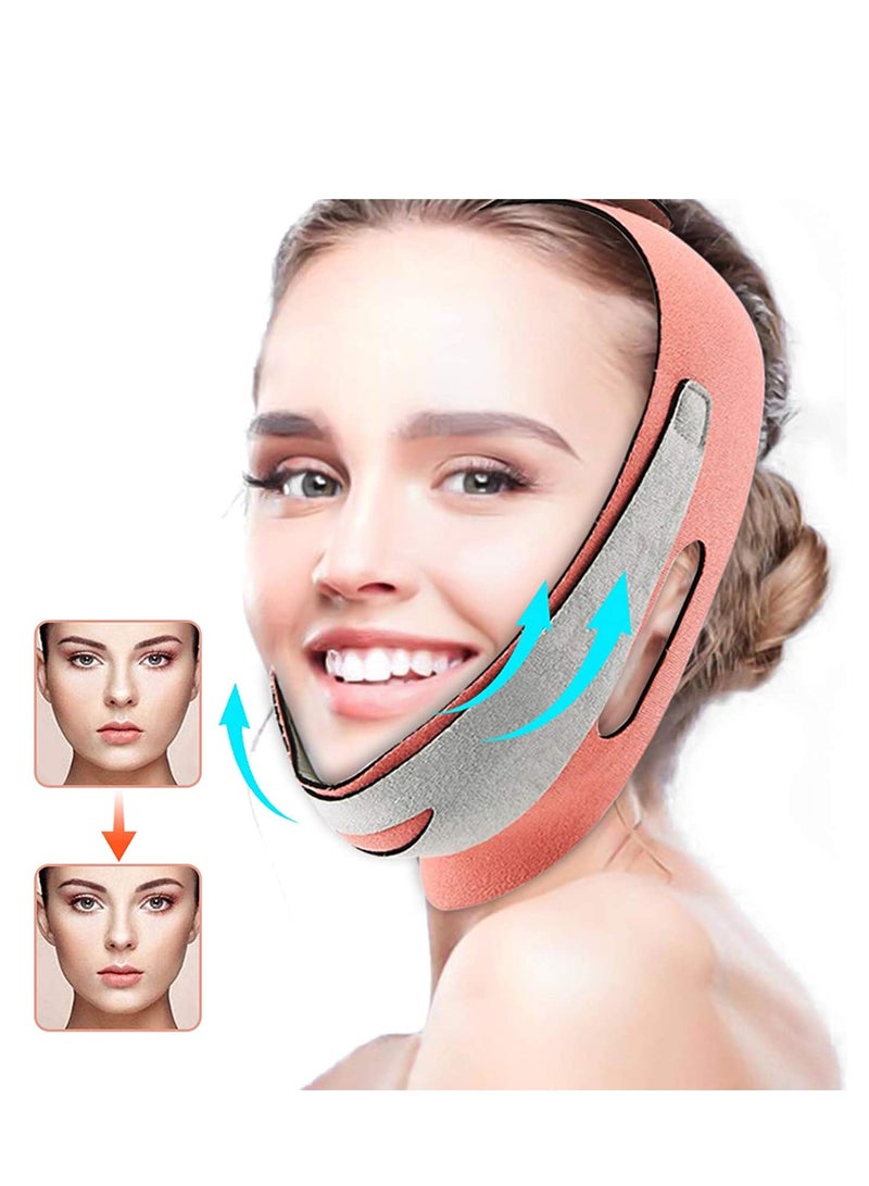 إسكدنيا Face Slimming Strap Reusable Double Chin Reducer Strap Facial Chin Slimmer Device V Line Face Lifting Bandage for Anti Wrinkle Eliminates Sagging Anti Aging Breathable Face Shaper Band - Image 1