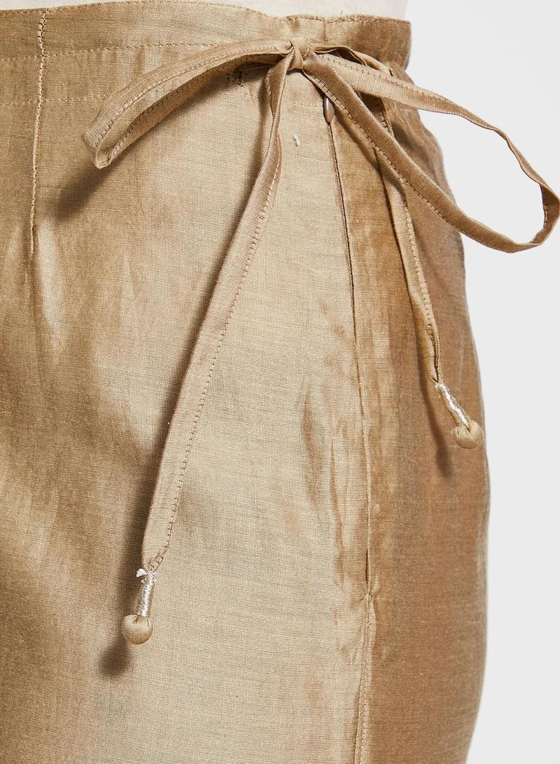 Fabindia Cotton Silk Tie Up Ijar Pant