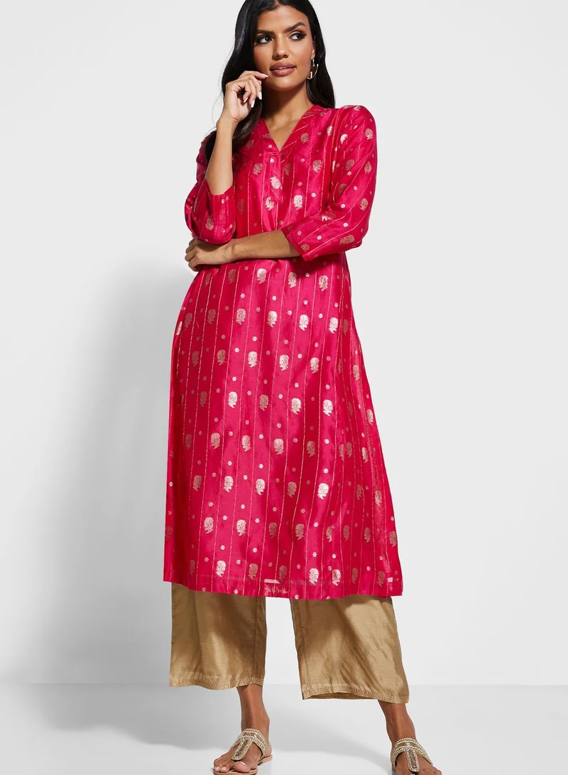 Fabindia Cotton Silk Tie Up Ijar Pant