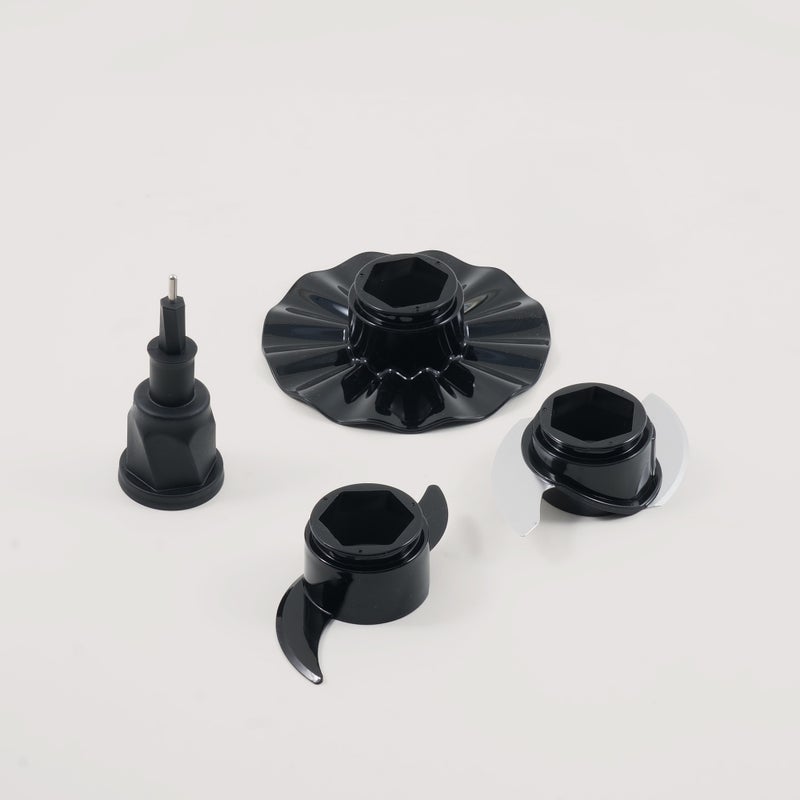 ألبرتو محضرة طعام بولي بروبيلين بشفرات ستانلس ستيل مع وعاء 1.6 لتر وخلاط 1.5 لتر، أسود 800 واط - Image 5