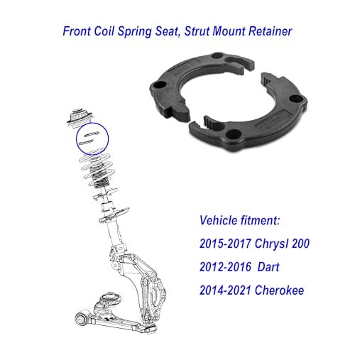 Sheisor Front Coil Spring Retainer, Suspension Strut Mount Retainer Compatible with Jeep Cherokee 2014-2023 KL, 2015-2017 200, 2013-2016 Dart (Pair) - Image 4