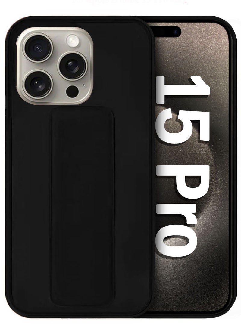 آرمور كفر حماية لهاتف ابل ايفون 15 برو مع مسكة مغناطيسية مدمجة 3 في 1 اسود - Image 1