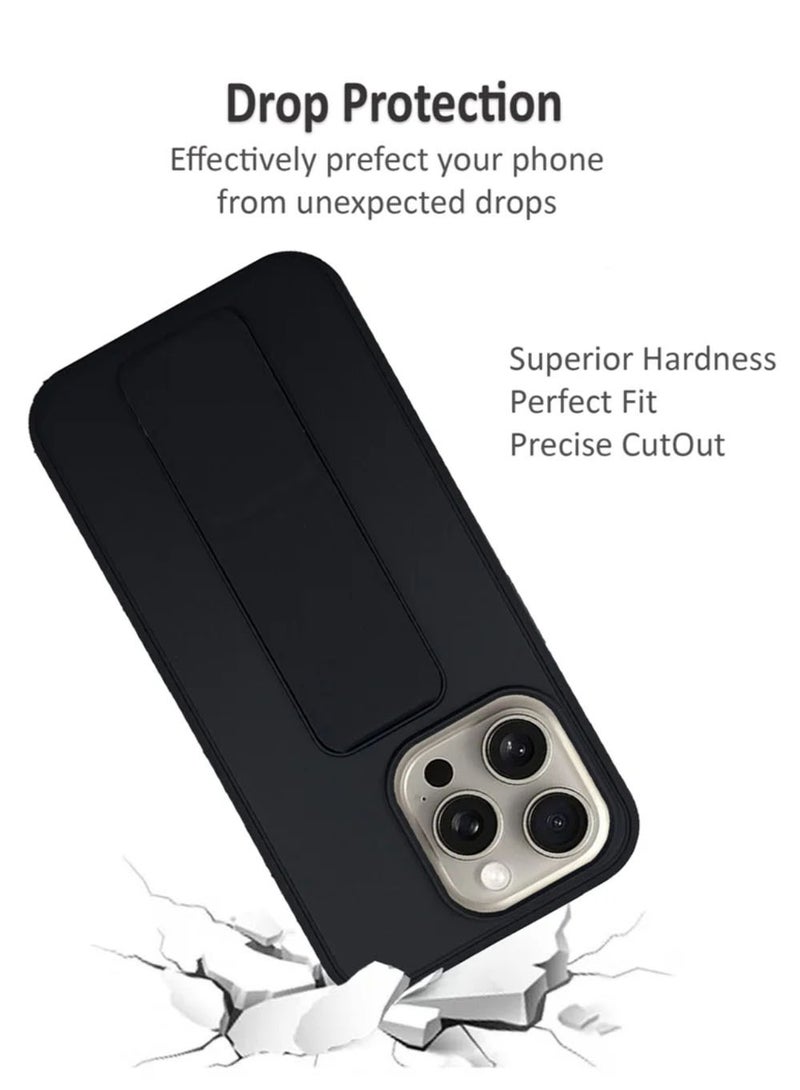 آرمور كفر حماية لهاتف ابل ايفون 15 برو مع مسكة مغناطيسية مدمجة 3 في 1 اسود - Image 2