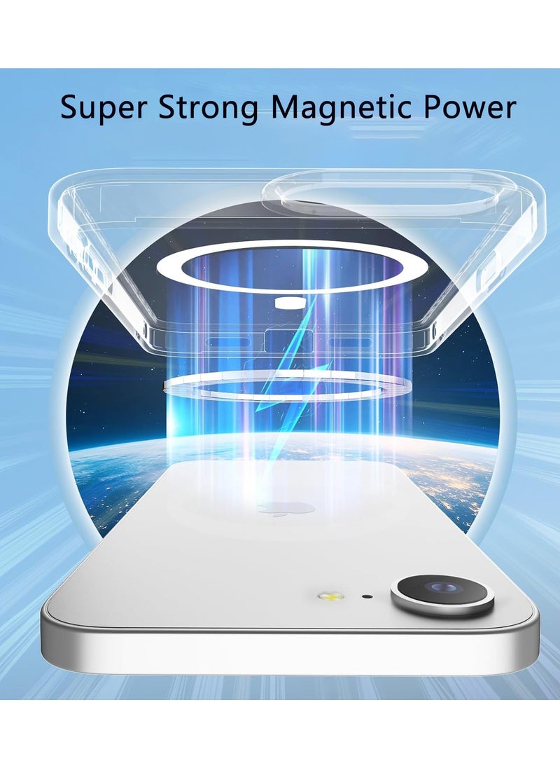 iPhone 16e Magsafe Case Clear【N52 Strong Magnetic Adoption】iPhone 16e Case Anti-Yellow and Scratch Resistant, Ultra-Thin, iphone16e 6.1 Inch Magnetic Case Transparent