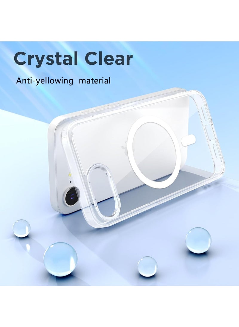 iPhone 16e Magsafe Case Clear【N52 Strong Magnetic Adoption】iPhone 16e Case Anti-Yellow and Scratch Resistant, Ultra-Thin, iphone16e 6.1 Inch Magnetic Case Transparent
