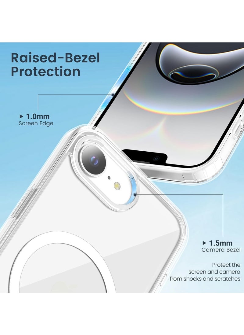 iPhone 16e Magsafe Case Clear【N52 Strong Magnetic Adoption】iPhone 16e Case Anti-Yellow and Scratch Resistant, Ultra-Thin, iphone16e 6.1 Inch Magnetic Case Transparent