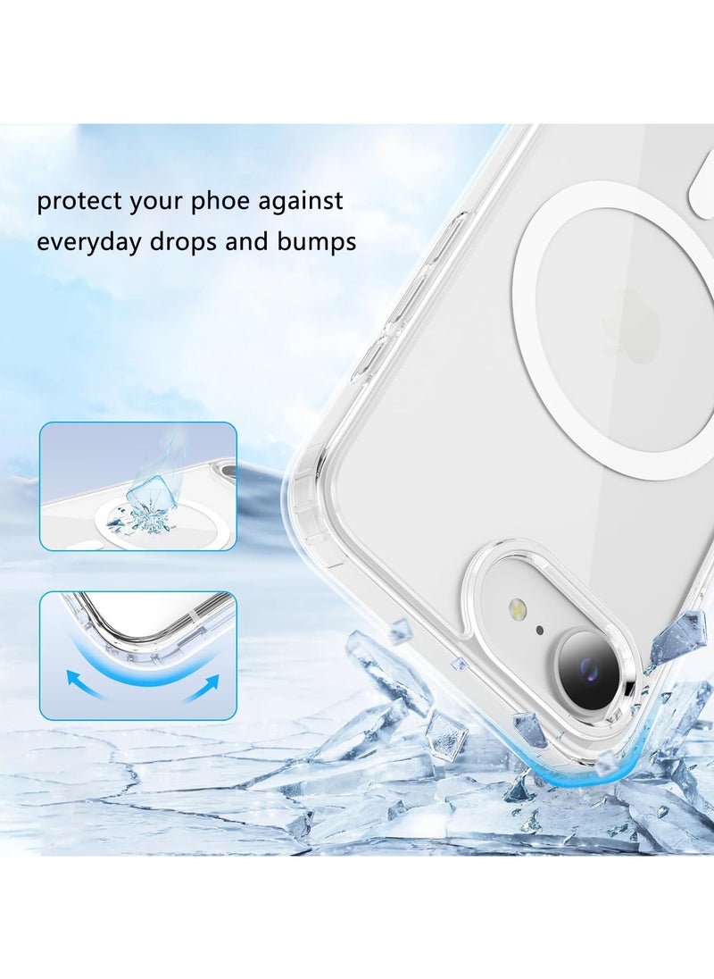 iPhone 16e Magsafe Case Clear【N52 Strong Magnetic Adoption】iPhone 16e Case Anti-Yellow and Scratch Resistant, Ultra-Thin, iphone16e 6.1 Inch Magnetic Case Transparent