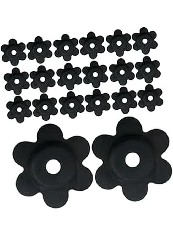 40Pcs Flower Shape Rubber Flag Pole Rings Non-Slip Stoppers Garden Indoor Outdoor Accessories - Image 1