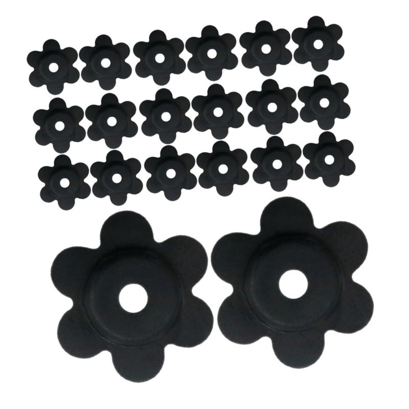 40Pcs Flower Shape Rubber Flag Pole Rings Non-Slip Stoppers Garden Indoor Outdoor Accessories - Image 2