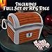CASEMATIX Mimic Dice Chest and DND Dice Case with 7 Included RPG Dice 65 Mimic Chest Dice Bag with Zipper Closure and Carabiner for 150 Dice Protective Novelty Dice Holder for Tabletop Dice - Image 4