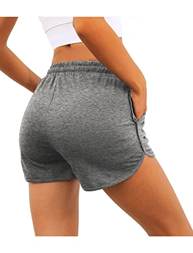 Aloodor شورتات جري نسائية عادية رياضية دلفين M - Image 4
