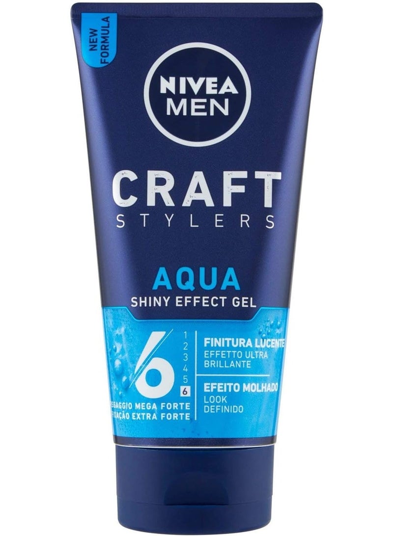 NIVEA MEN CRAFT STYLERS AQUA SHINY EFFECT GEL 150ML - Image 1