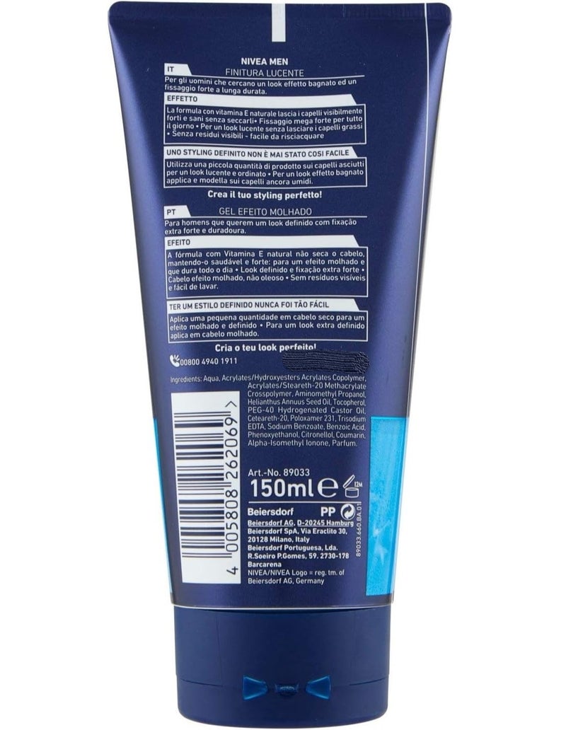 NIVEA MEN CRAFT STYLERS AQUA SHINY EFFECT GEL 150ML - Image 2