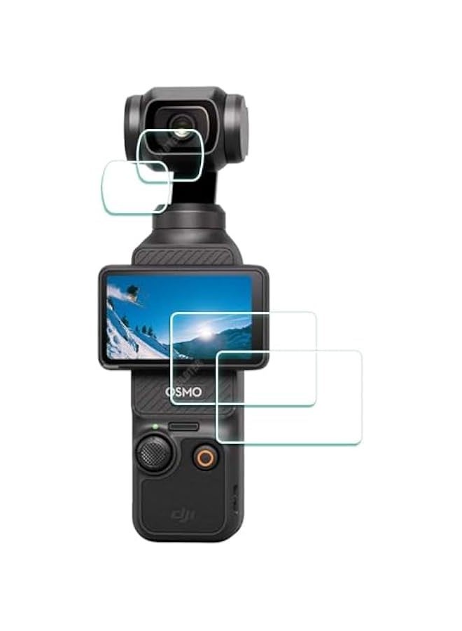 DURKU 2pcs+2pcs Tempered Glass Lens Protectors for DJI Osmo Pocket 3 0.3mm Thickness 9H Hardness, Anti-Scratch, Anti-Bubble - Image 1