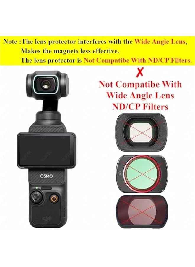 DURKU 2pcs+2pcs Tempered Glass Lens Protectors for DJI Osmo Pocket 3 0.3mm Thickness 9H Hardness, Anti-Scratch, Anti-Bubble - Image 2