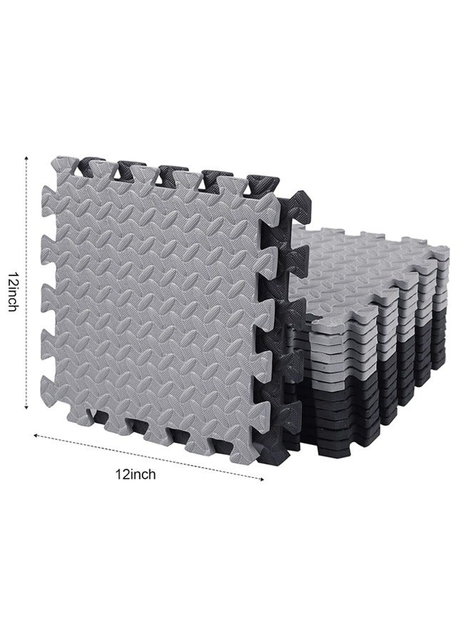 Quivlox Puzzle Exercise Mat, EVA Interlocking Foam Floor Tiles for Home Gym, Gym Flooring Set  for MMA, Exercise, Gymnastics and Home Gym Protective Flooring,Mat for Home Workout Equipment  for Workout Equipment - Image 2