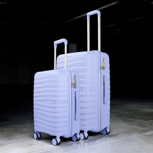 3G Vacanza Series 2 Polypropylene Unbreakable Hard-Sided Cabin & Check-in Size Luggage Trolley Bag Set of 2 | Purple (55 & 65 cm) - Image 5