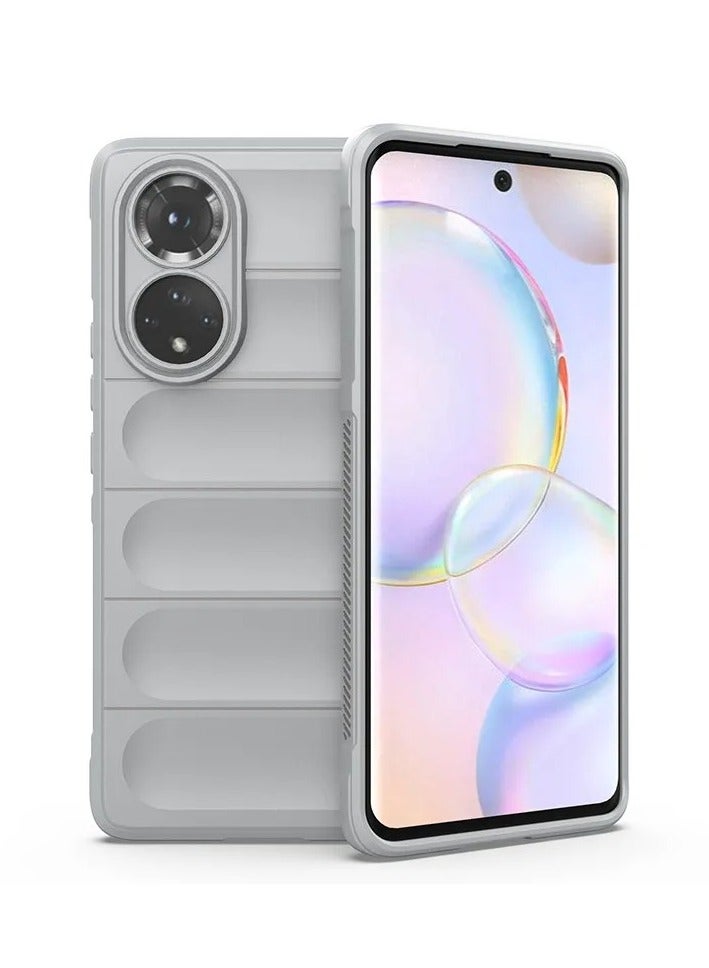 Premium Protection Back Silicone Case Compatible with Honor 50/Nova 9 Magic Shield Shockproof Case with Camera Protection (Grey) - Image 1