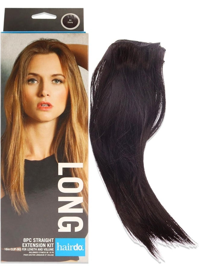 hairdo طقم وصلات شعر مستقيمة 8 قطع - R2 إيبوني - Image 1