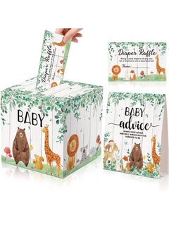 KASTWAVE Baby Gender Reveal Pull Out Game Box, Diaper Raffle Tickets with Baby Shower Holder Box Baby Party Decorations for Baby Shower,Birthday,Gender Reveal Baby Shower Game Kit  - Image 1