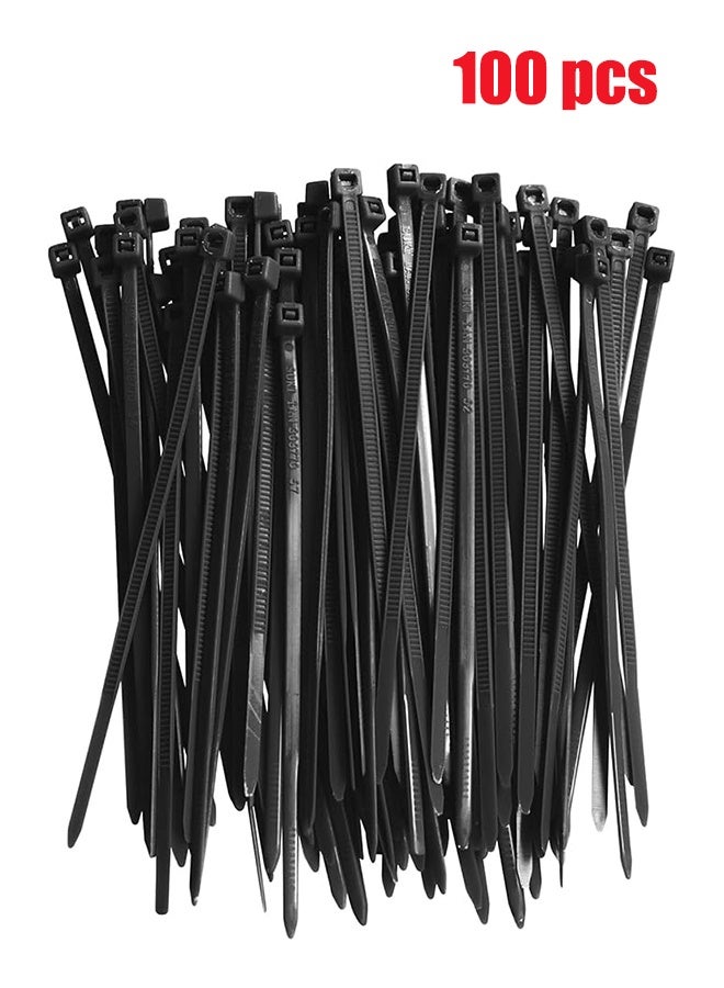 واي جيه روابط الكابلات 300 مم ، 100 قطعة حزمة ذاتية القفل من النايلون البلاستيك البريدي للخدمة الشاقة للمنزل والمكتب والهواء الطلق - Image 1