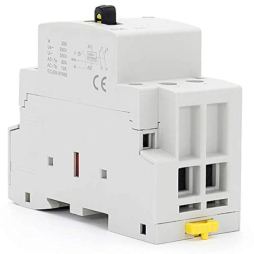 EuroControls Din Type 63 Amps 2 Pole Modular Power Contactor 220 Volt AC with Manual Override - Low Switching Noise - 2 Pole Mcb size - Image 3