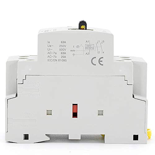 EuroControls Din Type 63 Amps 2 Pole Modular Power Contactor 220 Volt AC with Manual Override - Low Switching Noise - 2 Pole Mcb size - Image 4
