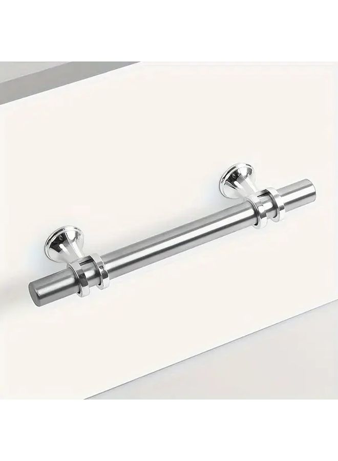 10 Pcs Modern Minimalist Stainless Steel Cabinet Door Handles Brushed Silver Finish Metal Pull Handles With 160 Screws 20 Holes For Cabinet Drawer Lobby Glass Door Hotel Bar KTV Home Decor - Image 2