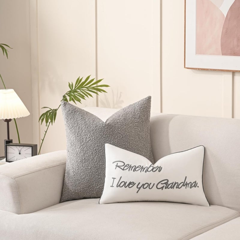 Sanmetex Grandma Birthday Gifts  Best Grandma Gifts for Mothers Day with Quote Remember I Love You Grandma Lumbar Pillow Cover 12 X 20 Inches for Bed  Bedroom. - Image 3