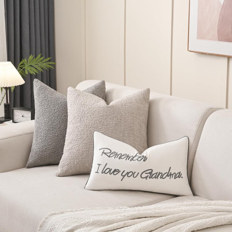 Sanmetex Grandma Birthday Gifts  Best Grandma Gifts for Mothers Day with Quote Remember I Love You Grandma Lumbar Pillow Cover 12 X 20 Inches for Bed  Bedroom. - Image 4