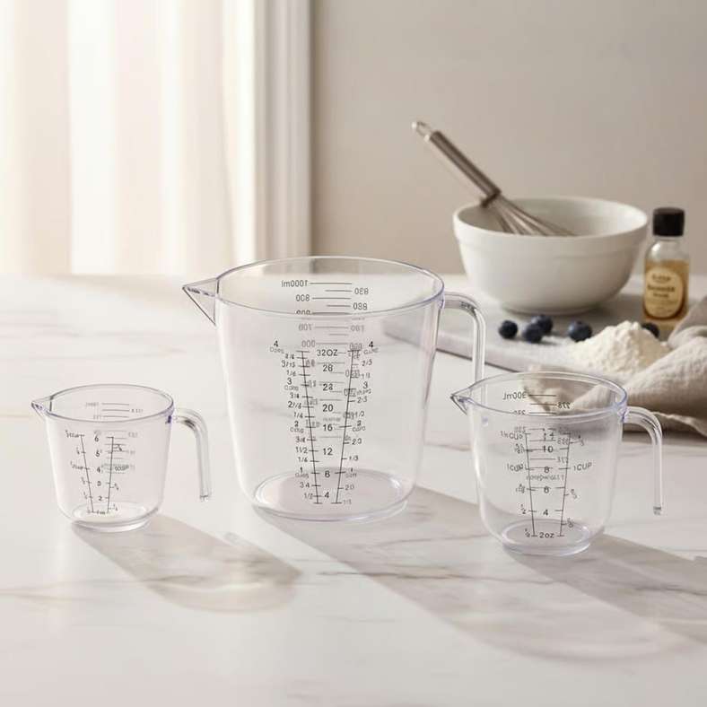 Pan Home Clear 3-Piece Measuring Cup Set - Image 1