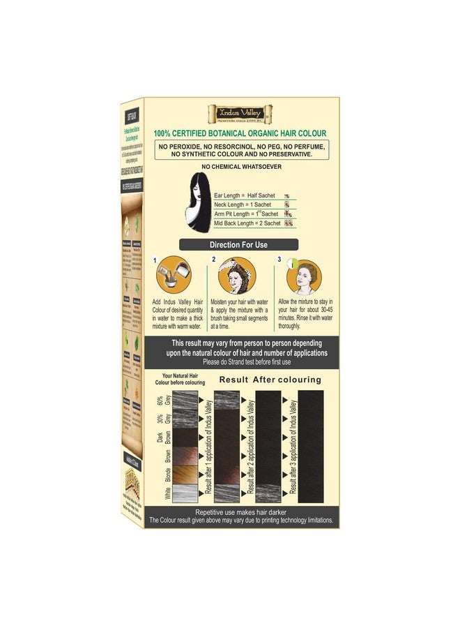 إندوس فالي صبغة شعر نباتية 100% للرجال والنساء، مفيدة للأشخاص الذين يعانون من حساسية للمواد الكيميائية، خالية من مادة PPD، خالية من الأمونيا، خالية من المواد الكيميائية (أسود ناعم) 120 جرام - Image 5