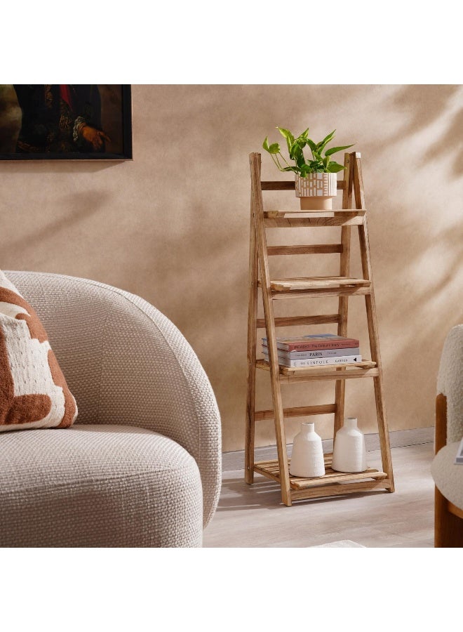 Pan Home حامل نباتات خشبي من كارلتون 4 طبقات 41X32X112 سم - طبيعي - Image 2