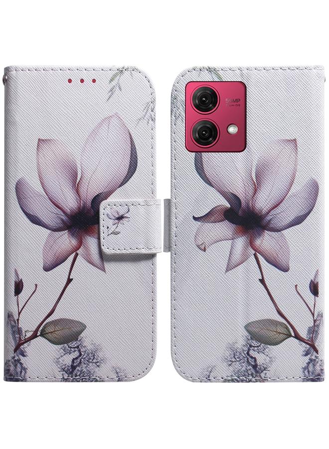 اس-توب جراب هاتف موتورولا موتو جي 84، جراب هاتف جلدي قابل للطي برسومات ملونة - Image 1