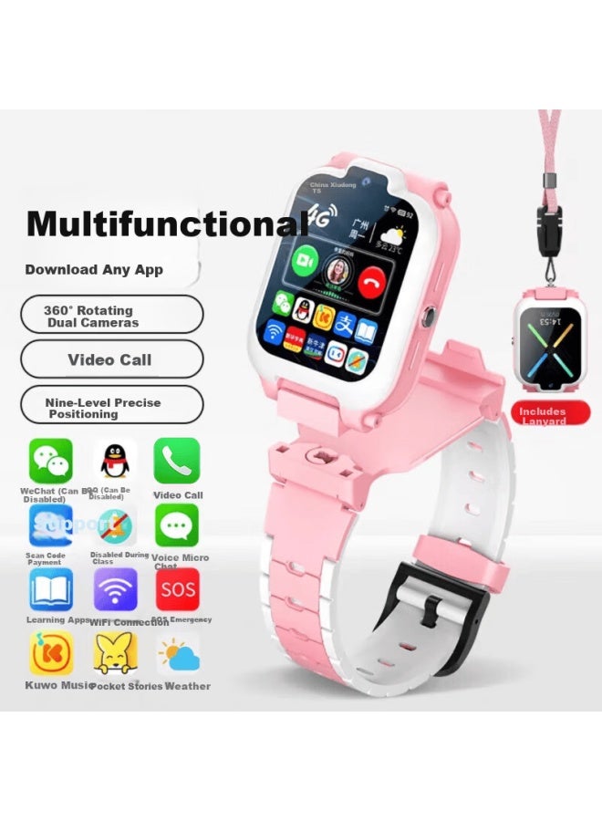 Aborni Children's Smarch With Dual Cameras, No Game Rotation, Hd Video Call, Waterproof, Gps, 5g Full Network For Kids And Teens - Image 1
