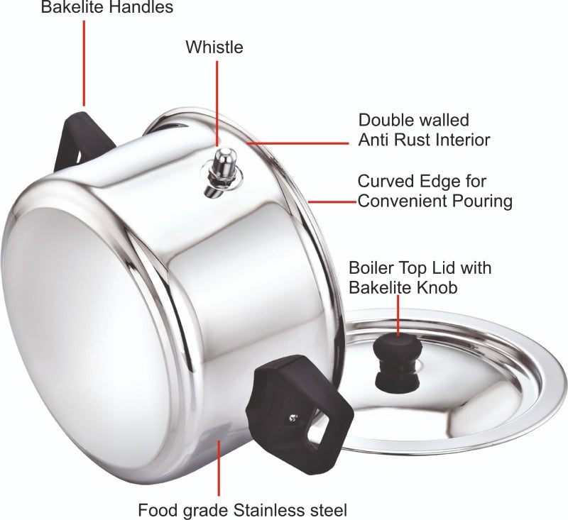 Coconut Coconut Stainless Steel EZY Milk Boiler with Whistle - 1 Unit (2 Litre)  - Image 3