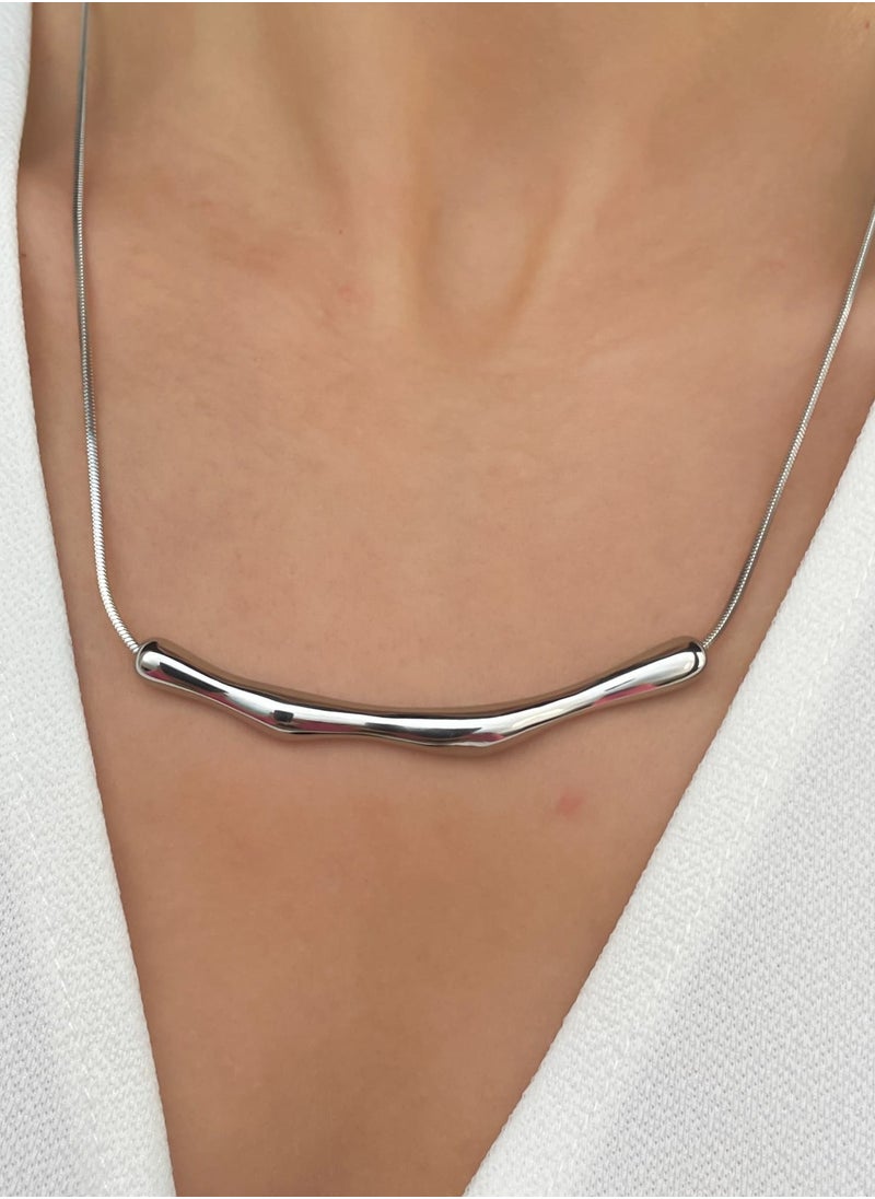 Clé de Lune Futuristic Irregular Shape Necklace  - Image 2