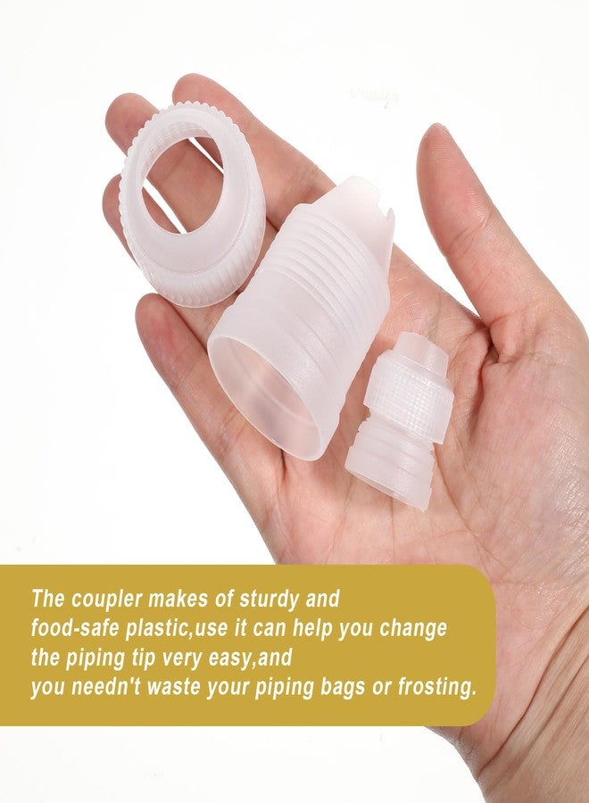salbsever 6 Pieces Couplers for Piping Bags Two Different Sizes Plastic Couplers of Large Size Cake Decorating Coupler White Pastry Bag Coupler for Piping Bags, Icing Nozzles - Image 3