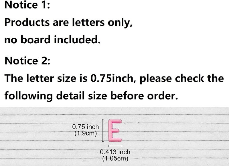G GAMIT Felt Letter Board Letters Sets - Pre-cut 340pcs 3/4 Inch(0.75") Pink Letters with Canvas Bag(No Board Included) - Image 2