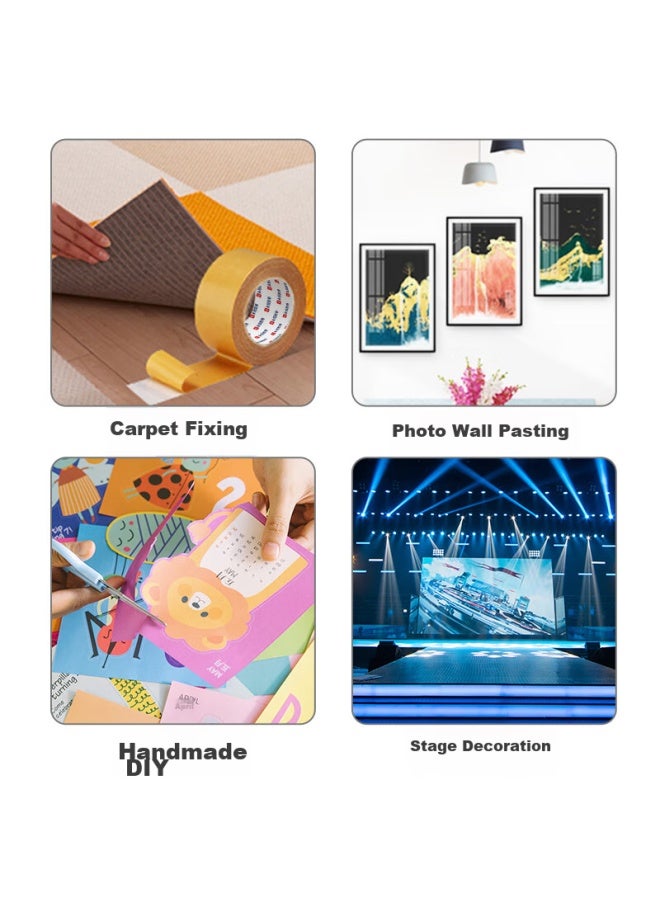 Yongguan Mesh Double-sided Tape, Strong Adhesive For Seams, Traceless Carpet Tape, Strong Fixation For Couplets And Spring Festival Couplets, High Viscosity, Waterproof, Stage Carpet Tape, Double-sided Tape, Brown Yellow, 3cm*20m*1 Roll, Specially For Couplets, Adhesive Tape For Couplets - Image 3