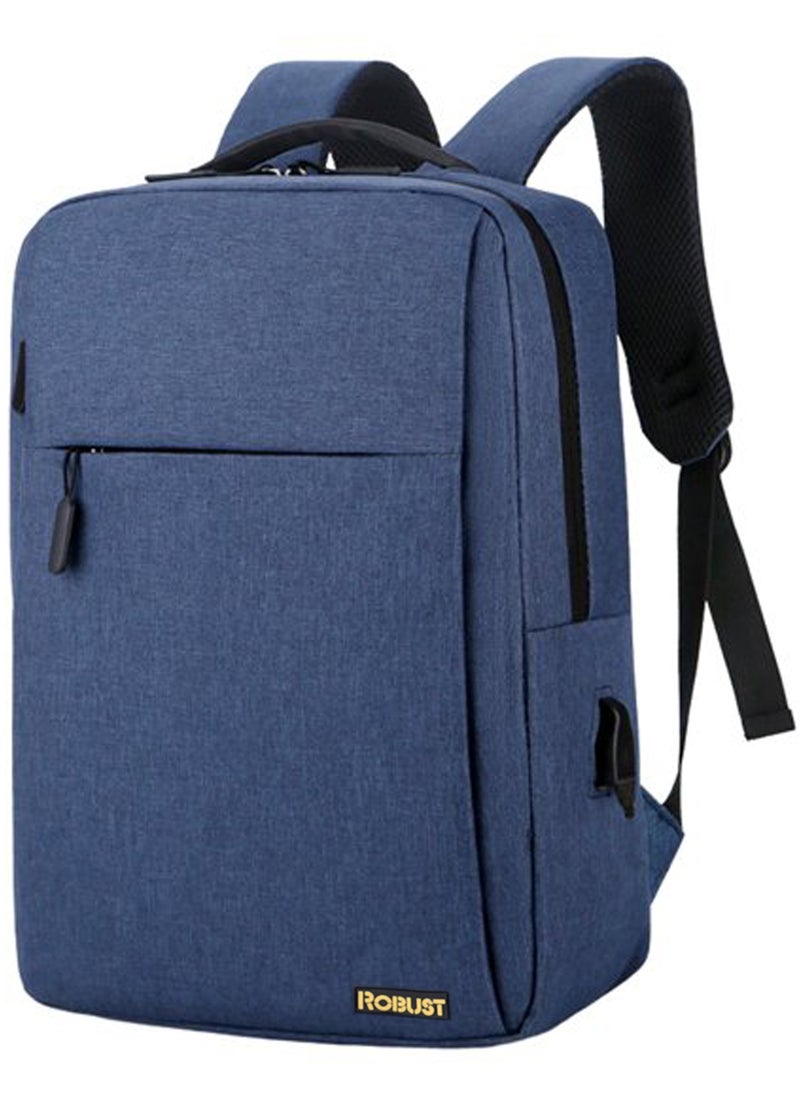 ROBUST Robust Travel Laptop Backpack, Business Anti Theft Slim Durable Laptop Bag With USB Charging Port, Water Resistant College School Office Large Laptop Bag For Men, Women, Fit For 17 Inches Laptop-Blue  - Image 1