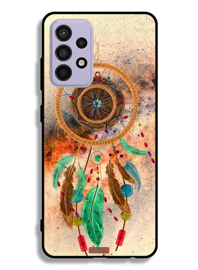 Tolwak Samsung Galaxy A52 5G Protective Case Cover Mandala Hanging Feathers - Image 1