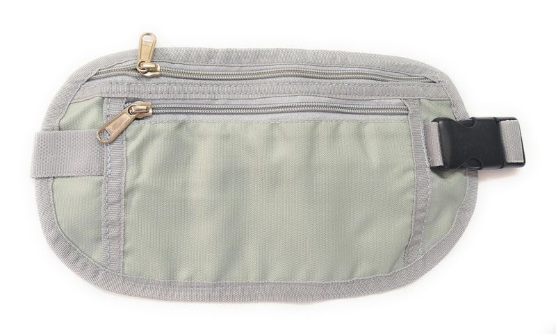 ADD GEAR Money Belt for Travel - Hidden Waist Pouch Passport ID Wallet Holder Compact Security Money Waist Belt Bag (Skin) - Image 1