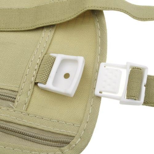 ADD GEAR Money Belt for Travel - Hidden Waist Pouch Passport ID Wallet Holder Compact Security Money Waist Belt Bag (Skin) - Image 5
